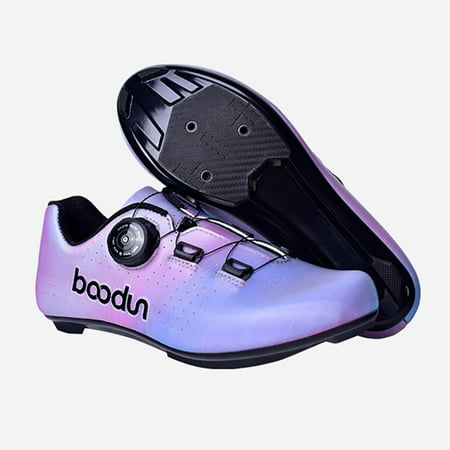 

Greyghost 1Pair Profesional Women s Cycling Road Lock Shoes Scratch-resistant Microfiber Composite Material Bicycle Shoes Girls Bike Lock Shoes Purple 6.5