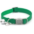 thumbnail image 1 of 5Pack Reflective Breakaway Cat Collars with Bell Safety Buckle Nylon Adjustable Kitten Collars Dark Green, 1 of 6