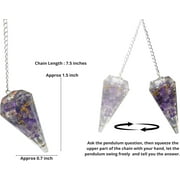 Amethyst Orgone Crystal Pendulums for Divination and Dowsing