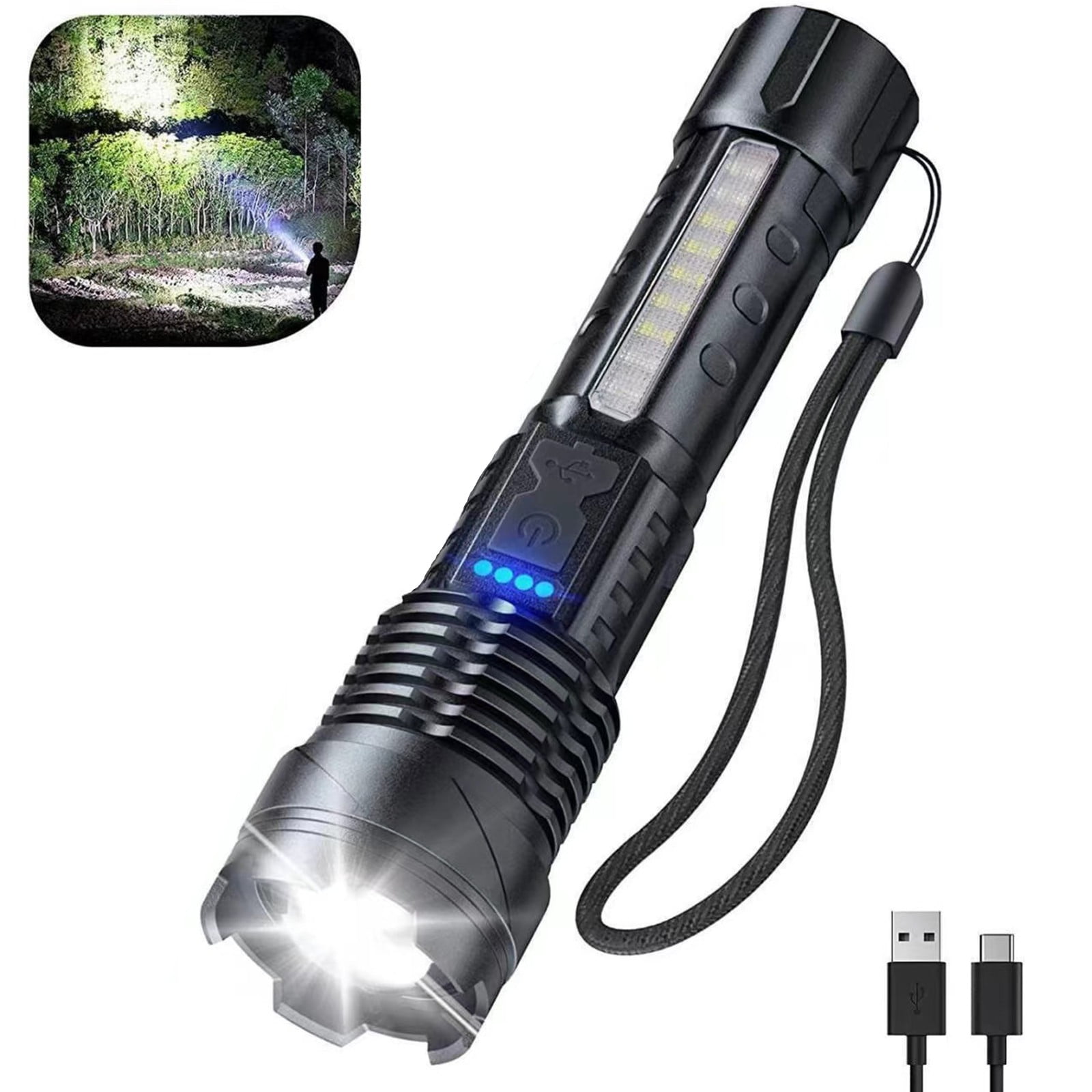Velamp Fabre Torcia LED 10W CREE XML T6 – Alluminio Anodizzato, 800 Lumen, Resistente Antiurto IPX4, Con Filtri Rosso/verdi