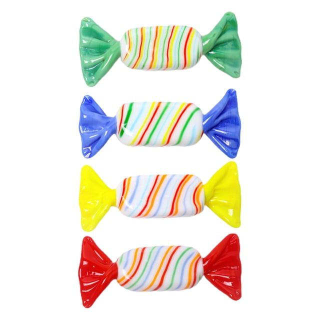 4 Pcs Ornements de Simulation de Bonbons Décorations de Bonbons Colorés pour Bureau en Verre