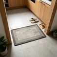 thumbnail image 4 of Zynviq Solid Color Area Rugs 23.6" X 15.7" Throw Rug Linen Washable Gray Rectangular Small Rug for Dining Room, 4 of 6