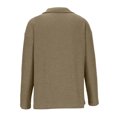 thumbnail image 5 of JGGSPWM Women's Cozy Long Sleeve Half-Zip Sweater Oversized V-Neck Collar Ribbed Knit Pullover Top for Relaxed Comfort Khaki 3XL, 5 of 6
