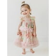 thumbnail image 3 of RUINIXCW Fairy Toddler Baby Girl Butterfly Dress Little Baby Girl Summer Smocked Dress Fly Sleeve Frills Casual Princess Birthday Baptism Wedding Party Dress, 3 of 9