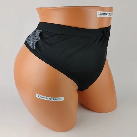 Nwt Lane Bryant Cacique Plus 22/24 No Show Thong Plus Panty Panties Black Gray