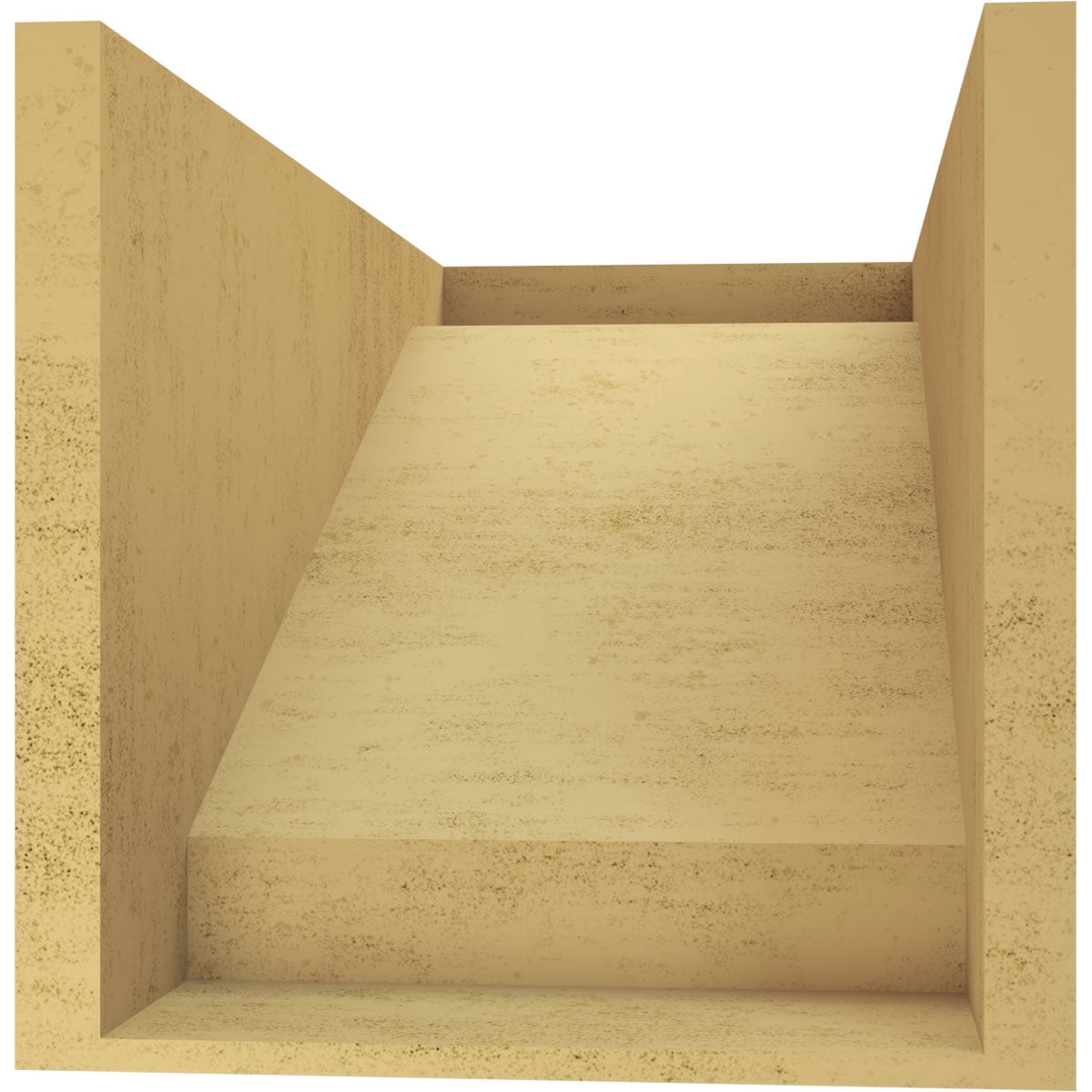 12"W x 24"D x 12"H Wide Burlington Rough Cedar Woodgrain TimberThane Corbel, Primed Tan