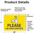 thumbnail image 2 of (2 Pack) Please Use Sanitizer OSHA Notice Sign 10 Inch X 7 Inch Vinyl Label Decal Sticker Weather Resistant, UV Protected for Workplace, Business, and Construction Site, Made in the USA, 2 of 7