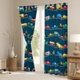 thumbnail image 3 of Castle Fairy Kids Teens Boys Kawaii Car Black Out Curtains,Transportation Theme Curtains Pack of 2 (42x63 Each),Construction Vehicles Bedroom Curtains,Lightweight Room Decor, 3 of 6