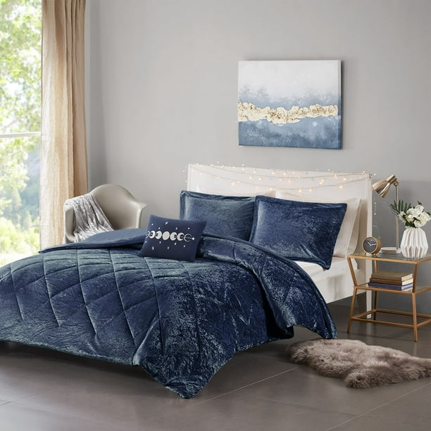 Home Essence Apartment Alyssa Velvet Duvet Cover Set Walmart Com