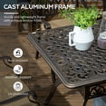 thumbnail image 4 of Outsunny Patio Dining Set Cast Aluminum 7 Pieces Outdoor Table Set, Khaki, 4 of 10