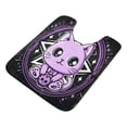 thumbnail image 2 of Toilet Rug U-Shaped Bathroom Rugs Non-Slip Soft Plush Machine Washable Contour Bath Mat Cute Cat with Skull 24x20, 2 of 9