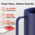thumbnail image 4 of S3 Ultra 20oz  Self Heating Coffee Mug,Heated Coffee Mug with Auto-Sensing AI Heats Drinks to 120-150?F Hands-Free. for /Office,Ideal  fo Men/Women,Blue, 4 of 6