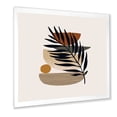 thumbnail image 2 of Designart 'Shapes and Tropical Leaf Silhouettes IV' Modern Framed Art Print, 2 of 4