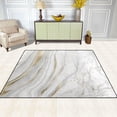 thumbnail image 3 of Gold Marble Non-Slip Runner Rug Washable Soft Absorbent Living Room Rugs for Bedroom 80x58 Inches Home Decor, 3 of 7