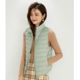 thumbnail image 3 of Wenseny Women’s Stand-up Collar Padded Warm Puffer Vest Zipper Outerwear Quilted Coat Green XL, 3 of 8