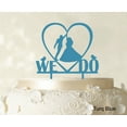 thumbnail image 1 of "We Do Wedding Cake Topper Personalized Turquoise Blue Cake Topper Color Option Available 6""-7"" Inches Wide", 1 of 1