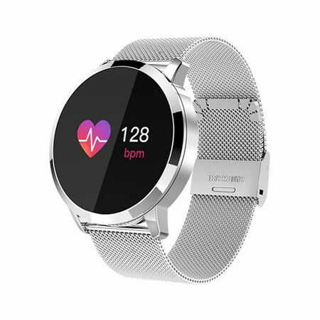 VicTsing Smart Watch OLED Color Screen Fitness Tracker Steps Counting Motion Sleep Heart Rate Monitoring Call/SMS Remind Function for Android & IOS Waterproof Sport Smart Watch Silver (Best Sms Text App For Android)