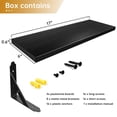 thumbnail image 4 of Juego de 4 estantes flotantes ROMGUAR CRAFT de madera, color negro, 43 x 15 cm, 4 of 7