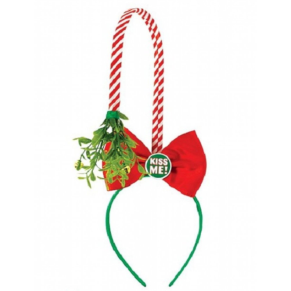 Amscan "Kiss Me!" Christmas Mistletoe Headband, One Size