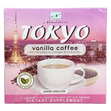 TOKYO Vanilla Coffee, 21g x 10 Sachets, 10 Count (Pack of 1)