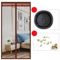 thumbnail image 3 of ZHAOCHENG Mosquitera magnética para puertas, cortinas antimoscas, mosquitera para ventana corredera, sin perforar, marrón, 140 x 220 cm, 3 of 3