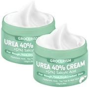 2 Packs Urea Cream 40% Plus 2% Salicylic Acid 5.30 oz || Foot Cream and Hand Cream Maximum Strength with Hyaluronic Acid, Tea Tree, and Aloe Vera for Deep Moisturizes, Callus Re