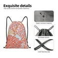 thumbnail image 6 of Kdxio Corals Print Drawstring Backpack Bag,Waterproof Draw String Back Sack, Gym Drawstring Bags Swim Bag For Unisex, 6 of 9