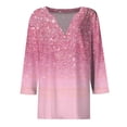 thumbnail image 4 of frariair ​Ladies Floral Blouse Featuring Cap Sleeve Design And Tunic Length For Summer Street Style Versatility​ Pink, 4 of 5