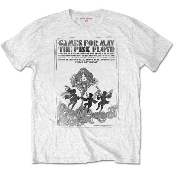 Pink Floyd Unisex T-Shirt Games For May B&W (Small)