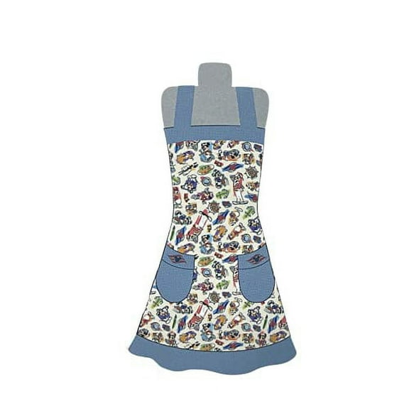 Disney Adult Blue Mickey Mouse Cruise Line Art Apron