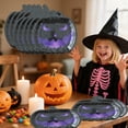 thumbnail image 1 of Uklsqma 10 Pcs Assiettes en Papier en Forme de Citrouille d'Halloween / Vaisselle de Fête Jetable / Assiettes Robustes Imperméables et Résistantes à l'Huile / Fournitures Festives pour hors-D'œuvre, Lunch et Souper pour Fêtes d'Halloween, 1 of 6