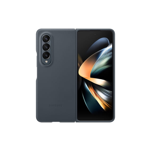 Funda de piel para SAMSUNG Galaxy Z Fold4, color gris y verde