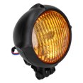 thumbnail image 2 of Motorcycle Headlight, Yellow Light Lens Modification Vintage Round Motorbike Front Lamp  For Repairing, 2 of 8