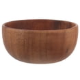 thumbnail image 1 of Shisuyan Rustic Wooden Bowl Teak Wood Heat Resistant Smooth Edges 1Pcs for Home Use, 1 of 9