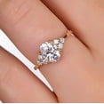 thumbnail image 5 of Cora Jewellery 1.35CT Muse Setting Oval Moissanite Solitaire Engagement Ring For Women, 14K Yellow Gold, 5 of 6