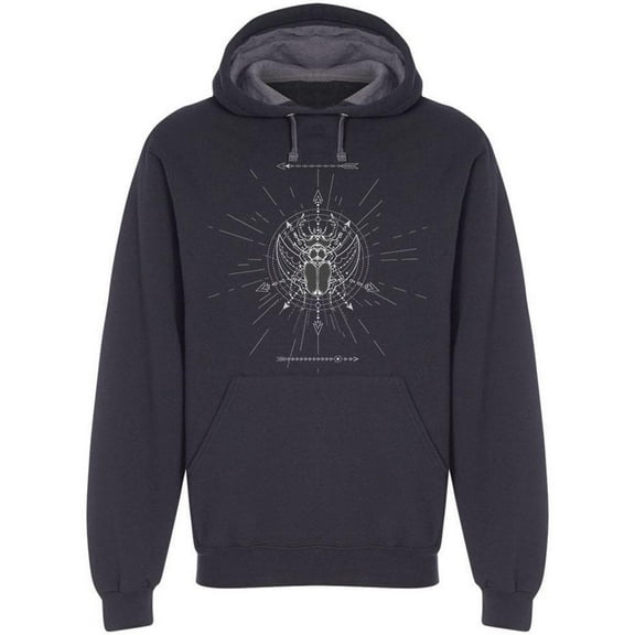 Stag Beetle Tribal Sketch Hoodie Men -Image by Shutterstock, Male 3X-Large