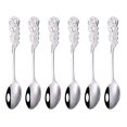 thumbnail image 1 of Shisuyan Rose Design Spoons Silver 6Pack 5.1X1X0.04In, 1 of 8