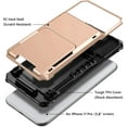 thumbnail image 3 of for iPhone 11 Pro Wallet Case 4-Card Holder Credit ID Slot Flip Door Hidden Pocket Anti-Scratch Dual Layer Hybrid Bumper Armor Protective Hard Shell Back Cover for iPhone 11 Pro 5.8 Rose Gold, 3 of 11