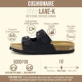 thumbnail image 2 of Cushionaire Lane Boys and Girls Sandals, Comfortable Cork Footbed Slide Sandals with Adjustable Straps and Supportive Cushioned Design - Kids Summer Sandals, 2 of 13