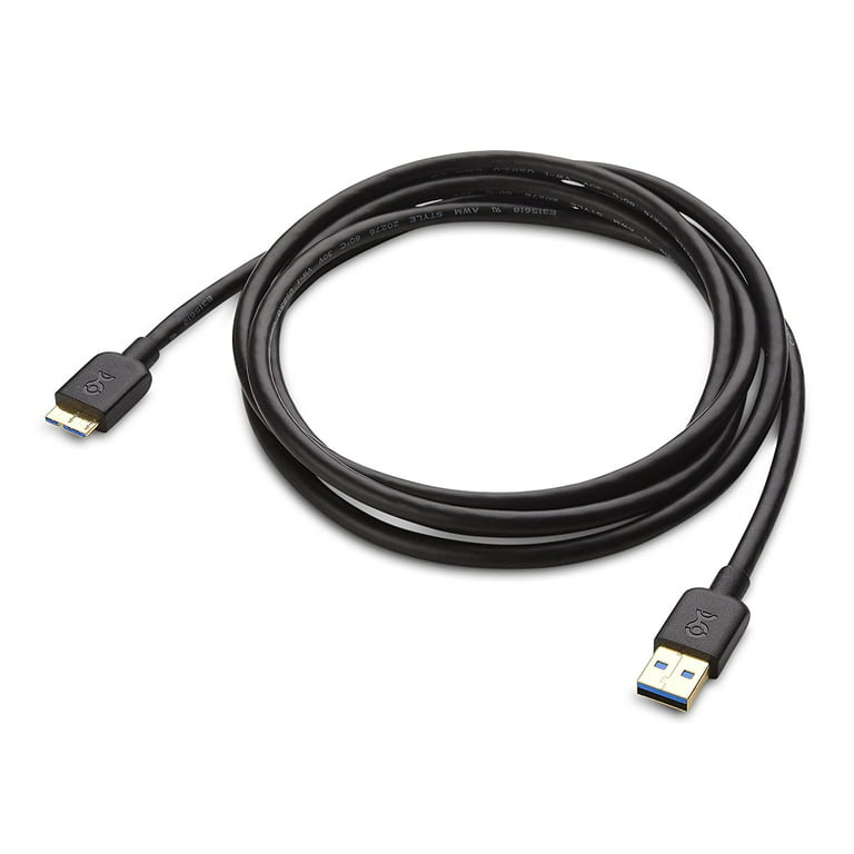 Cable 2-Pack Micro USB 3.0 Cable (Micro USB 3 to Micro B) in Black 6 Feet Walmart.com