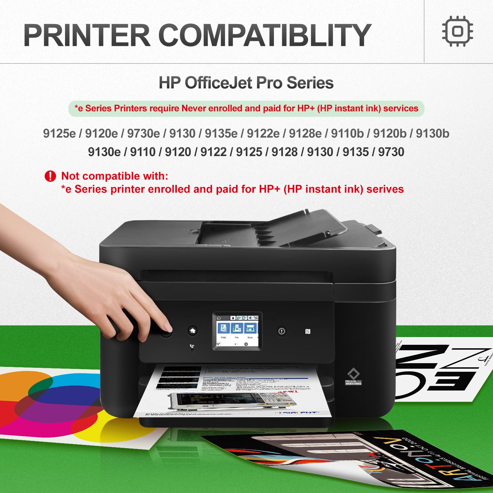 936 936e Ink Cartridges Compatible with HP 936 Ink Cartridge 4 Pack - High Yield Printer Ink Cartridge with Chip for HP OfficeJet Pro 9110b 9125e 9735e Printers (4-Pack)