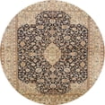 thumbnail image 1 of Ahgly Company Indoor Round Traditional Reddish Brown Medallion Area Rugs, 4' Round, 1 of 6