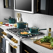 Thyme & Table 12-Piece Ceramic Non-Stick Granite Collection, Non-Toxic Cookware Set, Pots and Pans Set - Hunter Green
