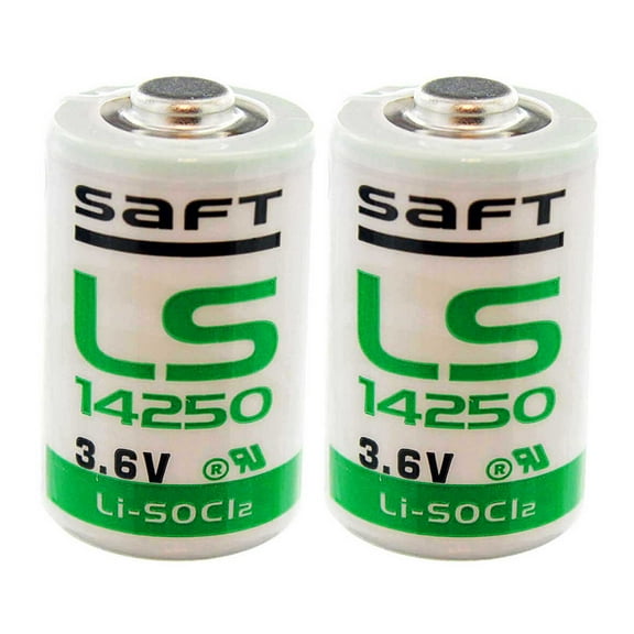 2x SAFT LS14250 Battery 1/2AA 3.6V Primary Lithium Cell