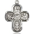 thumbnail image 5 of Extel Large Pewter Traditional Catholic 5-Way Cross Cruciform Medal with Miraculous Medal, St. Joseph, St. Christopher and Sacred Heart, Made in USA, 5 of 10