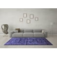 thumbnail image 3 of Ahgly Company Machine Washable Indoor Rectangle Persian Blue Traditional Area Rugs, 5' x 7', 3 of 4