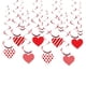 thumbnail image 2 of Cortina de Puerta Roja para Boda, Diseño de Corazón No Tejido, Ideal para Bodas, 2 of 4