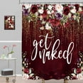 thumbnail image 5 of Get Naked Flower Shower Curtain Bathroom Set Vintage Black Dark Floral Rose Blossom Garden Flowers Plant Bathroom Home r, 5 of 7
