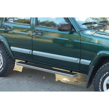 APS Running Boards 4 inches Compatible with Jeep Cherokee 1984-2000 4-Door (Side Steps Side Bars)