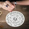 thumbnail image 7 of Pendulum Board with Necklace Sun Wooden Carven Metaphysical Message Board Dowsing Divination Mat Witchcraft Altar Supplies Kit for Wiccan Beginner Spirit Decoration 7.9inch Black, 7 of 7